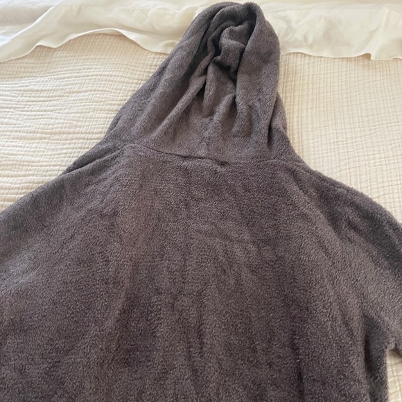 Barefoot Dreams Cozy Chic Lite Hooded Cardigan charcoal grey size medium - Picture 9 of 9